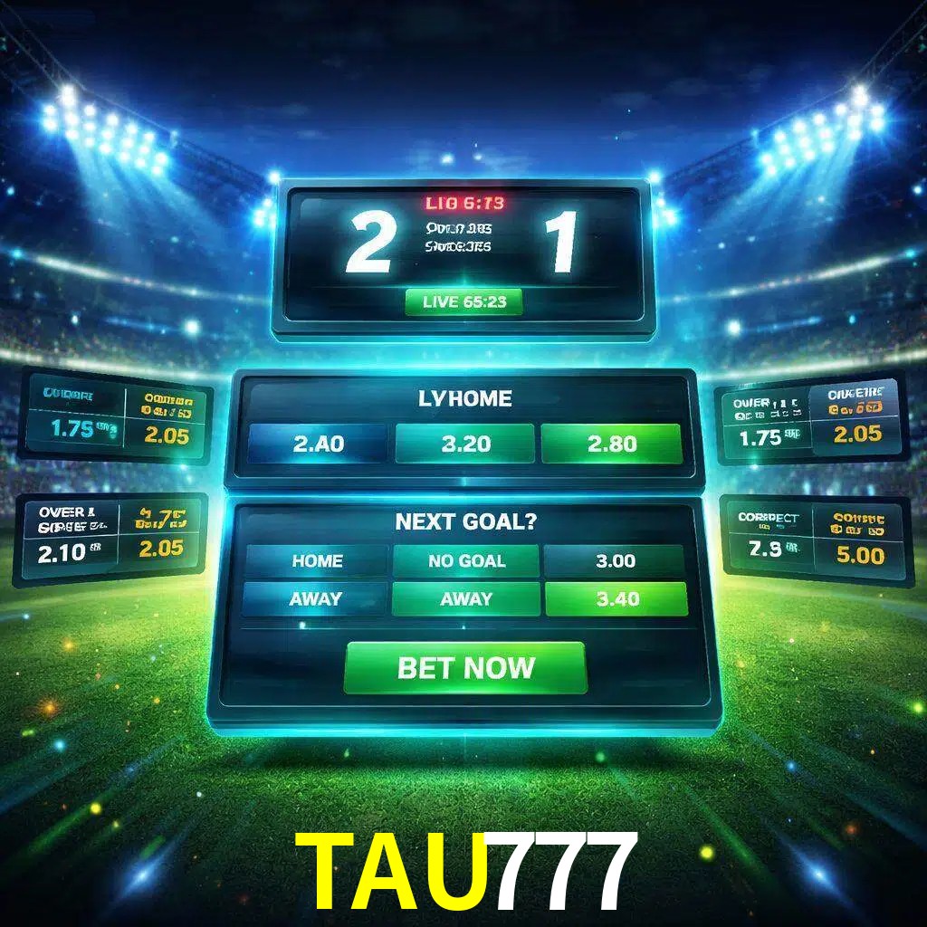 Vista de apuestas en vivo TAU777 durante un partido en curso