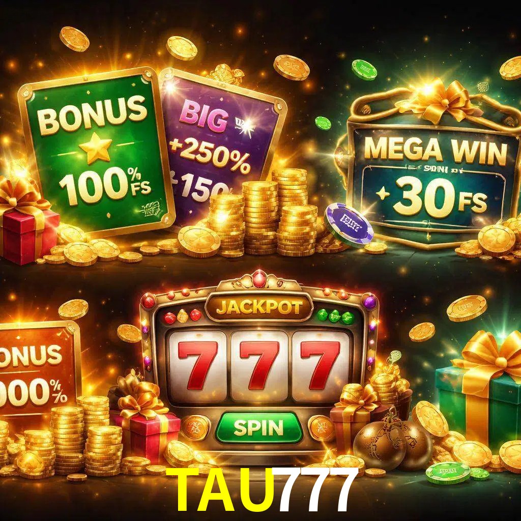 Tipos de bonos TAU777 incluyendo recompensas de bienvenida y promociones continuas